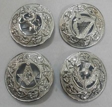 Kilt Fly Plaid Brooches Various Design 3" Silver Finish/Celtic Brooch Pins