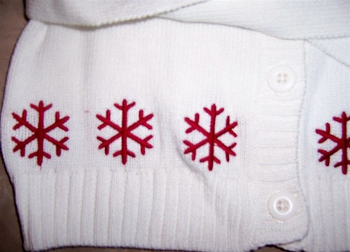 Sweater Cardigan White Gymboree Cotton School Winter Girl size XS 3/4  New - Picture 2 of 3