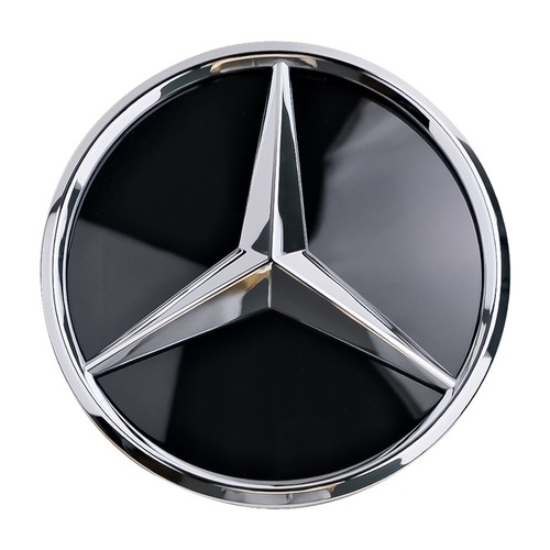 185mm Kühlergrill Stern Emblem Spiegelglatt Schwarz Für Mercedes Benz