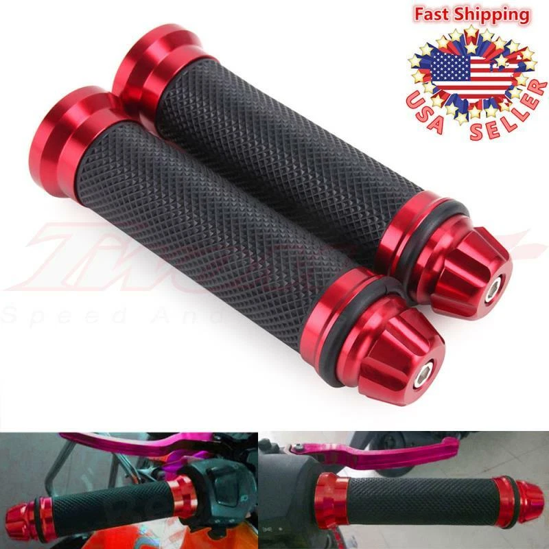 7/8" 22mm Motorcycle CNC Handlebar Hand Grips Gel  For Ducati KT Yamaha YZF R6 - Image 2 of 4
