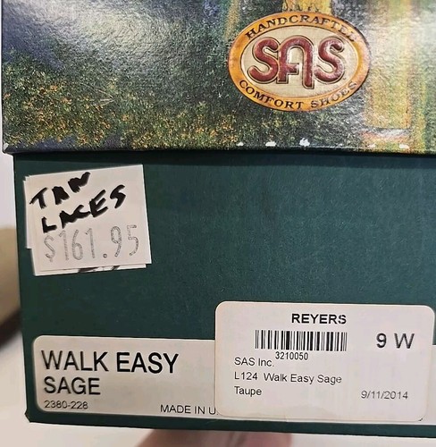 SAS Walk Easy Sage Women's Sz 9 W Taupe Color - Picture 3 of 13