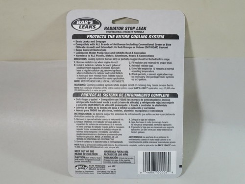 Bar's Leaks HDC Radiator Stop Leak Tablet - 60 grams Professional Strength - Picture 5 of 12