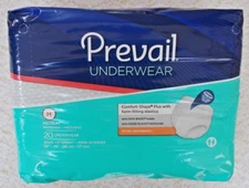 Prevail Uni-sex Underwear PV 512 Medium 34" to 46" 20 Count New Extra Absorbency