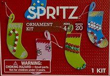 NEW SPRITZ Sequin  Glitter 20 Foam Ornaments Kit for Christmas Classroom Crafts
