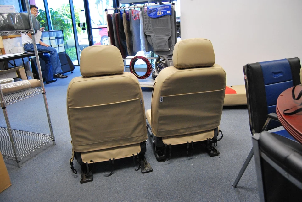 para CHEVY MONTE CARLO 2000-2007 VINILO AJUSTE PERSONALIZADO 2 FUNDAS ASIENTO DELANTERO 13 COLORES Foto 3 de 4