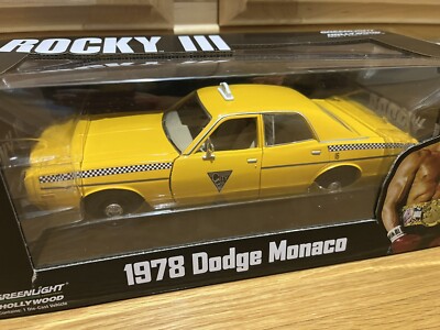 1978 DODGE MONACO TAXI YELLOW ROCKY III 1/24 DIECAST MODEL