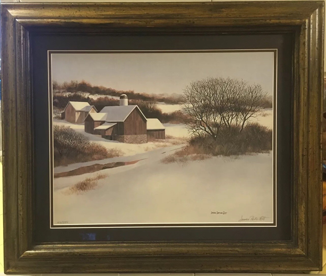 Vintage RARE James Peter Cost Pencil Signed Limited Ed Print 58/350