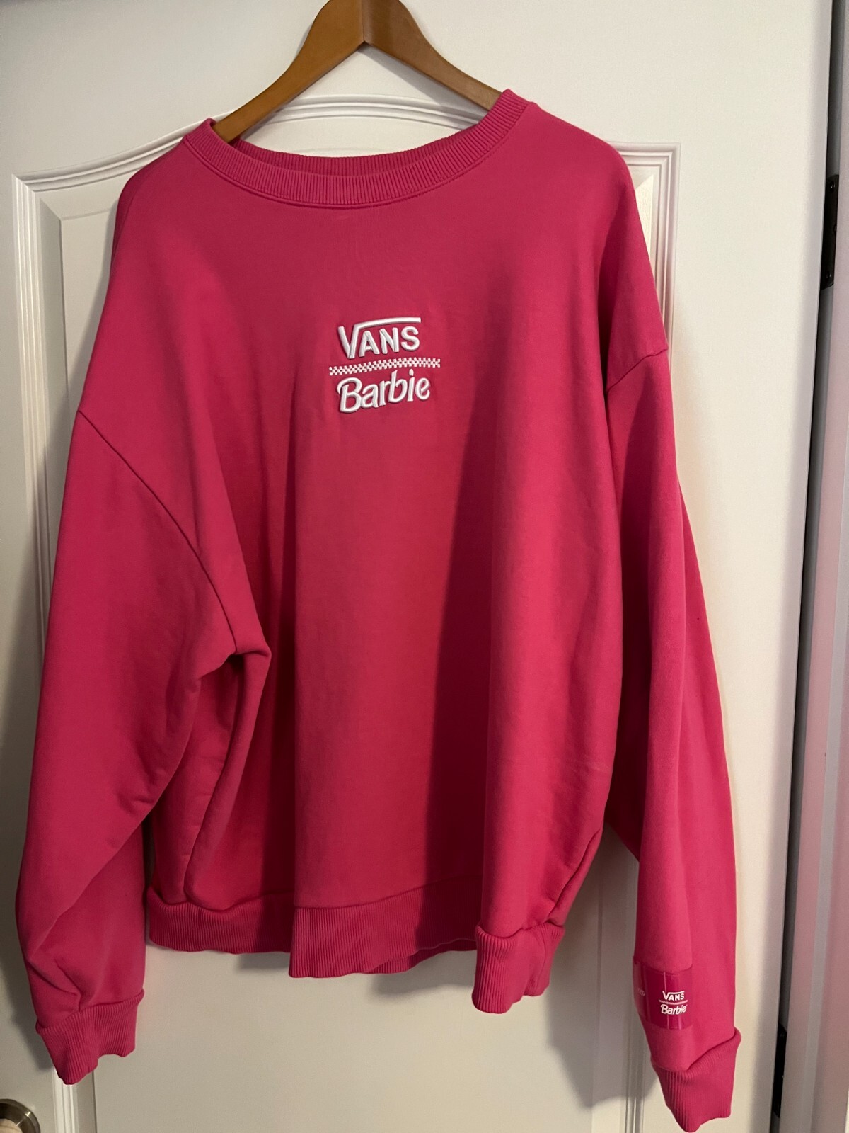 Authentic Vans X Barbie Oversized Long Sleeve Crew Sweatshirt Size L