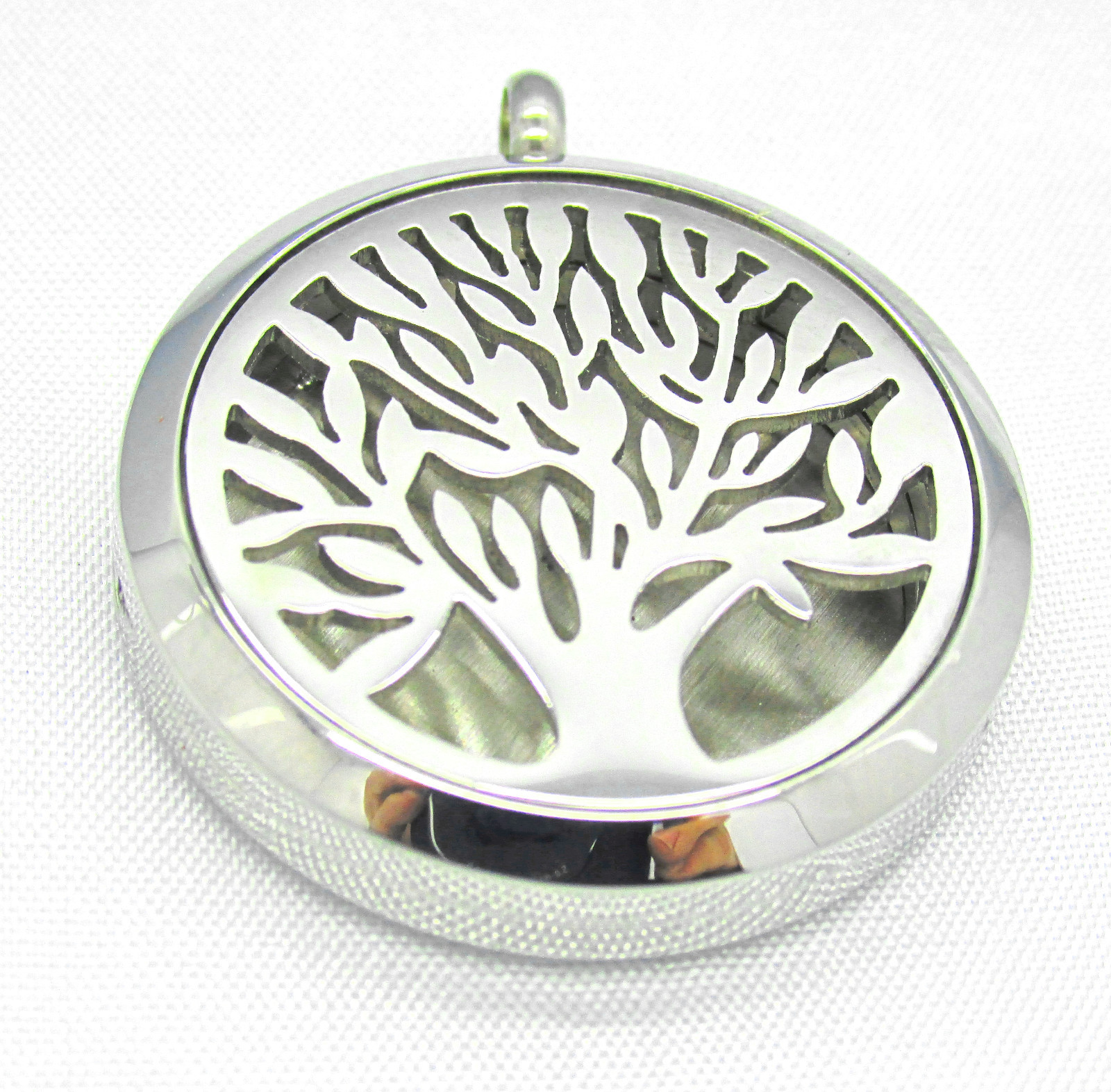 Stainless Steel Tree of Life Aromatherapy Diffuser Locket Pendant ...