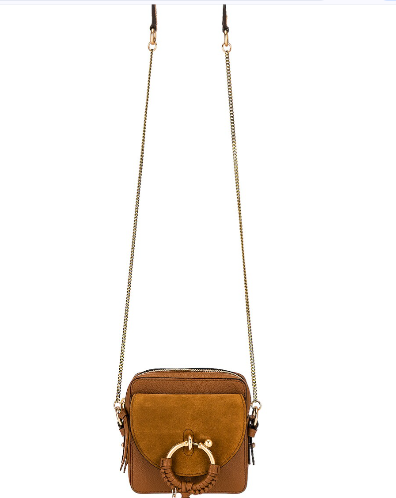 【美品✨】See By Chloé Joanna レザー ゴールド金具 鍵付き See by Chloé Joan Camera Leather Crossbody Bag in Caramello MSRP