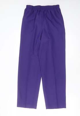 Alfred Dunner Damen lila Polyestermischung Hose Größe 10 L27 in