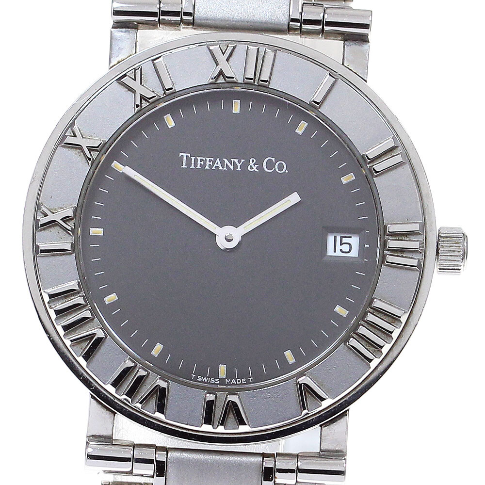 TIFFANY&Co. Atlas Date Gray Dial Quartz Men's Watch_821846 TIFFANY&Co. Atlas Date Gray Dial Quartz Men's Watch_821846