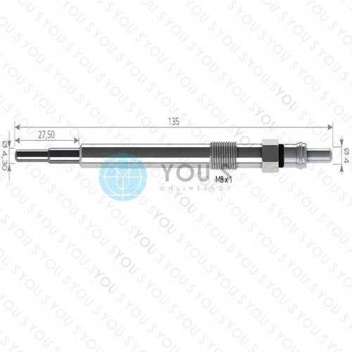 5 pieces You.S Original Glow Plugs for VOLVO V50 V60 V70 III D3 D4 D5 - Picture 2 of 2