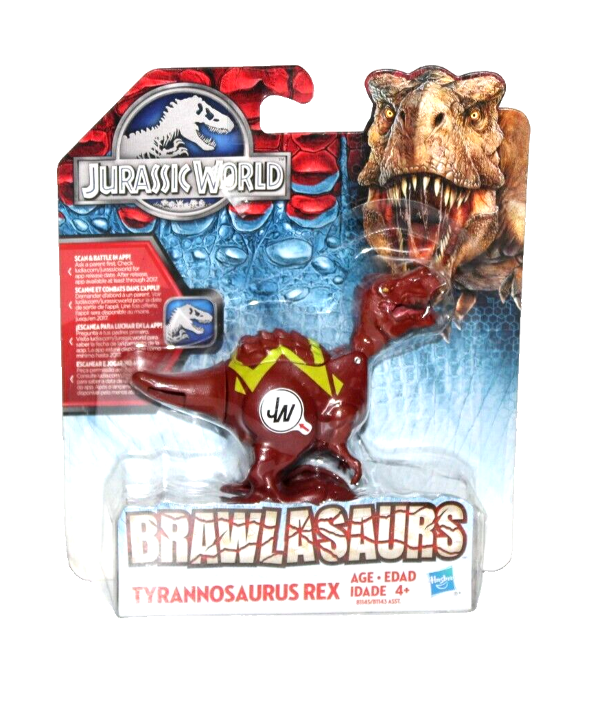Jurassic World Brawlasaurs Brown Tyrannosaurus Rex Scan & Battle