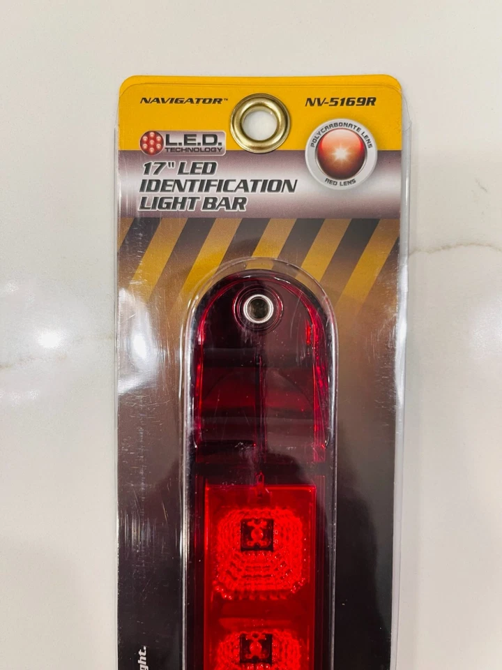 1X Bright Red 11 Diode 17" LED Light Bar Trailer Truck Stop Brake Turn Tail Rear - Image 2 of 4