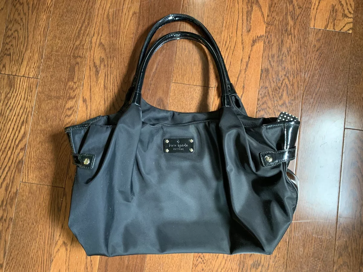 Kate spade shiny black purse sales