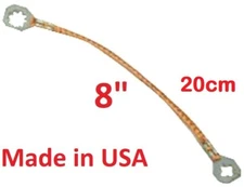 New Universal 8" (20cm) Copper Engine Ground/Bonding Strap Braided Wire USA MADE