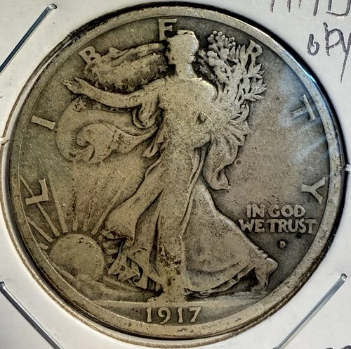 Photo of a 1917-D Walking Liberty Half Dollar from an eBay listing that sold on Jul 22, 2026