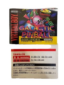 Galactic Pinball Virtual Boy Complete Boxed Manual Nintendo Japan Rare