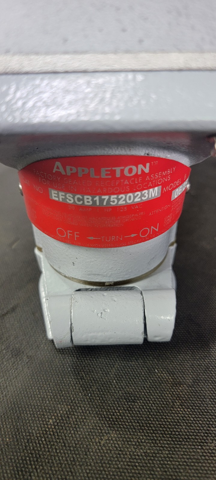 Appleton EFSCB175-2023M Receptacle Model B 20A 1HP 125VAC Illinois Stock