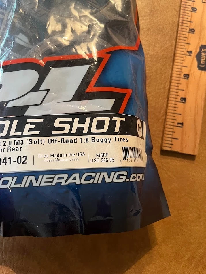 Pro-Line 904102 Hole Shot 2.0 M3 Soft Off-Road 1/8 Buggy Tires Green Dot - Image 2 of 4