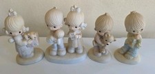 Lot of 4 Vintage Enesco PRECIOUS MOMENTS Assorted Porcelain Figurines