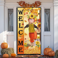 Fall Decorations for Home Porch: Welcome Sign Banner for Front Door Decor - Fall