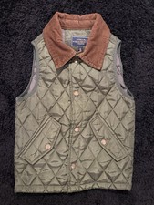 Properly Tied Beaumont Collection Boys Quilted Vest Green/Brown Size 6