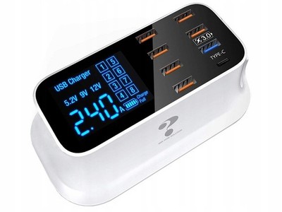 40W USB C Ladegerät Hub Mehrfach Port Schnellladestation Handy Netzteil Adapter
