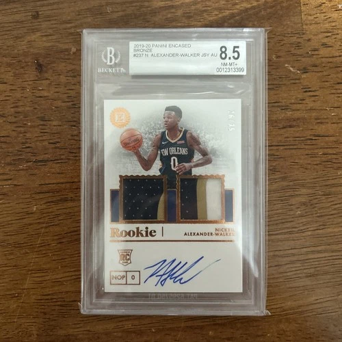2019 Panini Encased Nickeil Alexander Walker Rookie Patch Auto Bronze/35 BGS 8.5