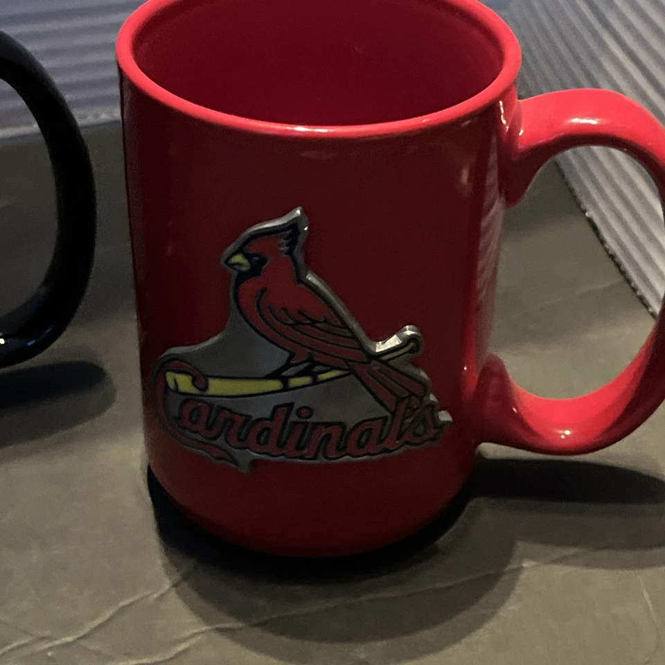 St. Louis кардиналов лот из 3 кружек бейсбол сувенир олова логотип 3D эмблема неиспользованный - Изображение 4 из 4