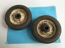 Vintage Pair 2 solid Rubber Tires 5/8" diameter Axle Opening 6" x 1.50-F