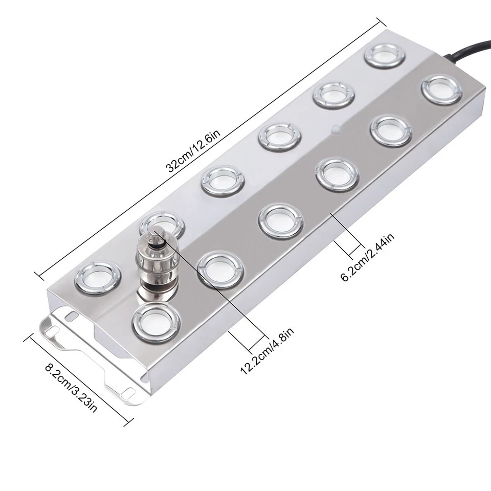 12 Head Ultrasonic Mist Maker Industry Fogger Humidifier +Power Supply 220V ⇓ - Image 3 of 4