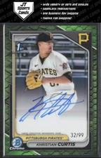 Khristian Curtis Bowman Chrome 2024 Green /99 Auto