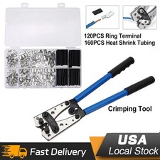280PCS Silver Lugs Ring Terminals Bare Battery Welding Crimp Wire Connectors set