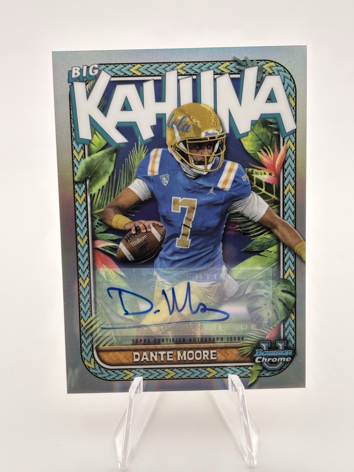 DANTE MOORE RC 2023 BOWMAN U CHROME BIG KAHUNA ROOKIE AUTO CASE HIT SSP /150