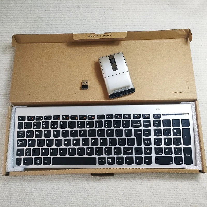 SK-8861 Silver Wireless Laser for Lenovo Keyboard and Mouse Set UK layout - Image 2 of 4