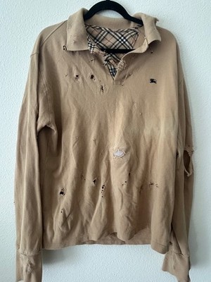 Burberry Brit long sleeve collared shirt - beige large | eBay