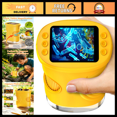 1000X Handheld Digital Microscope with 2.0'' Screen - Portable STEM Toy for Kids