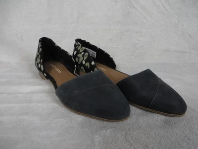TOMS Flats Shoes Womens Size 7.5 Multicolor Suede D'Orsay Leopard Pointed Toe - Image 1 of 4