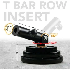 Yes4All T-Bar Row Plate Post Insert Landmine Olympic Bars 360 Swivel NEW