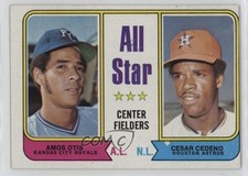 1974 Topps All Star Center Fielders Amos Otis Cesar Cedeno #337 2d4