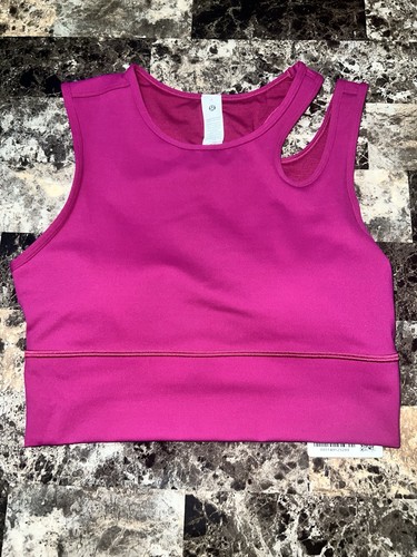 LULULEMON MASTERED MOTION CROPPED TANK MAGENTA PURPLE COLOR SIZE 6 NWT - Bild 4 von 9
