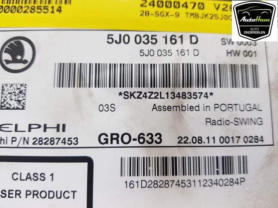 RADIO RADIO Skoda Fabia II Combi 2011 5J0035161D - Bild 2 von 4