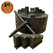 7 1/2 Cushman 3 Jaw Chuck 2 1-4-8 TPI South Bend Lathe 14 1/2 In and Out Jaws