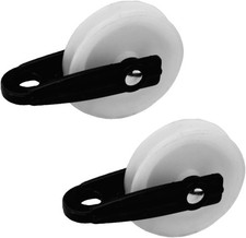2Pcs Nylon Clothesline Pulley 2 Inch Diameter Rope Pulley for Outdoor Clotheslin