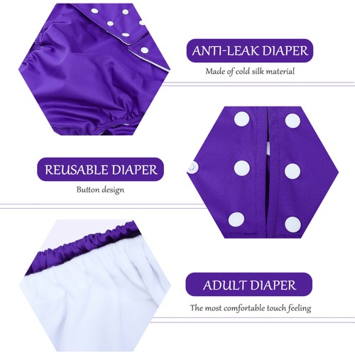 Reusable Diapers for Elders Adult Cloth Underpants Man Incontinence Elderly - Picture 10 of 12