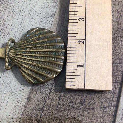 Vintage Brass Shell Seashell Wall Hanging Hook - Picture 8 of 8
