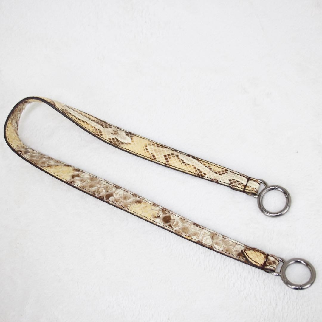 Fendi Peekaboo Straw Python Pattern Handbag 2way - image 11