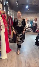 Latest Designer Pure Heavy Viscous Velvet Top And Bottom With Dupatta For Women